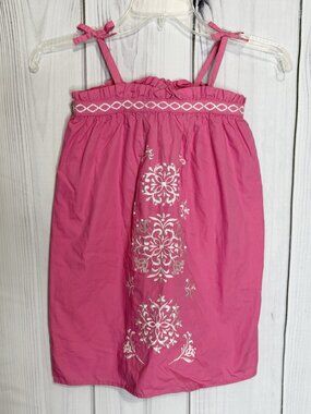 NWT Jillian’s Closet Toddler Girls Dress Size 4T Pink Embroidered Lined NEW